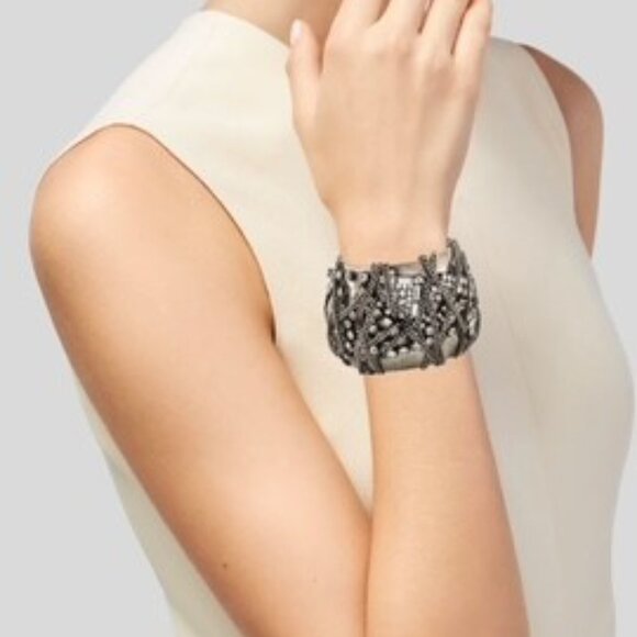 Lanvin Dannijo Sparo II Crystal & Chain Cuff - Picture 3 of 4